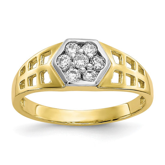 Load image into Gallery viewer, Quality Gold 10k CZ Child&amp;#39;s Ring Gold
