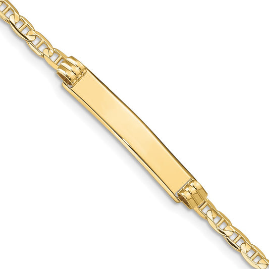 Quality Gold 10k Anchor Link ID Bracelet Gold     