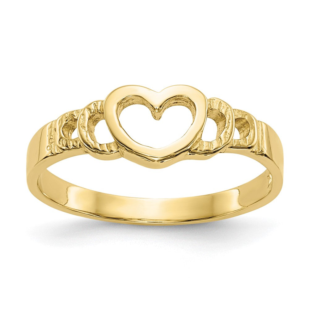 Quality Gold 10k Heart Child's Ring Gold