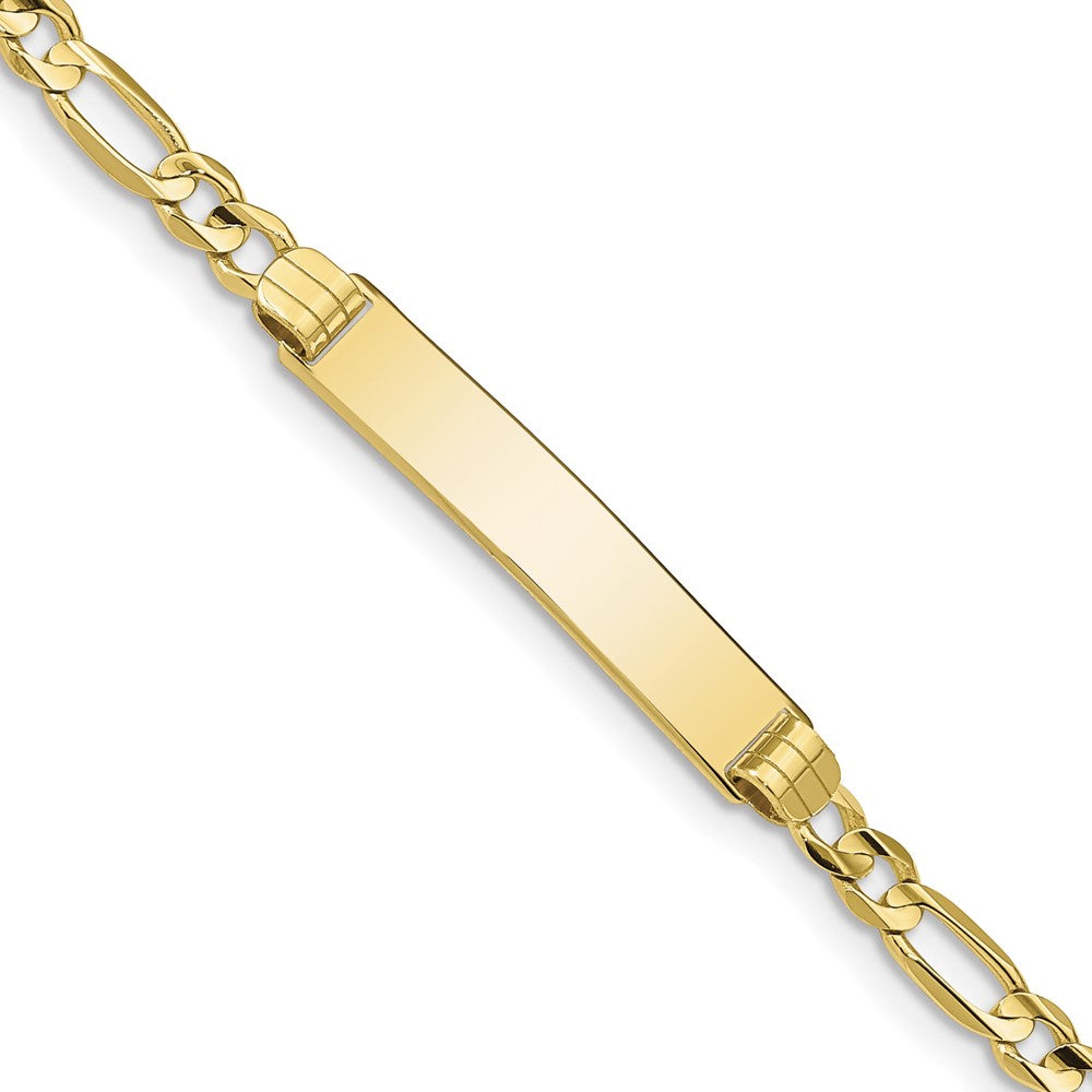 Quality Gold 10k Figaro Link ID Bracelet Gold     