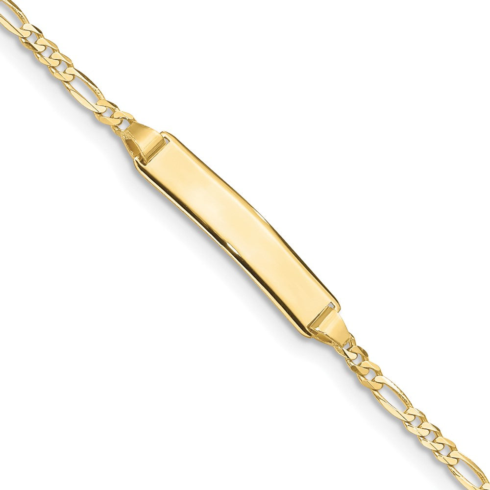 Quality Gold 10k Figaro Link ID Bracelet Gold     