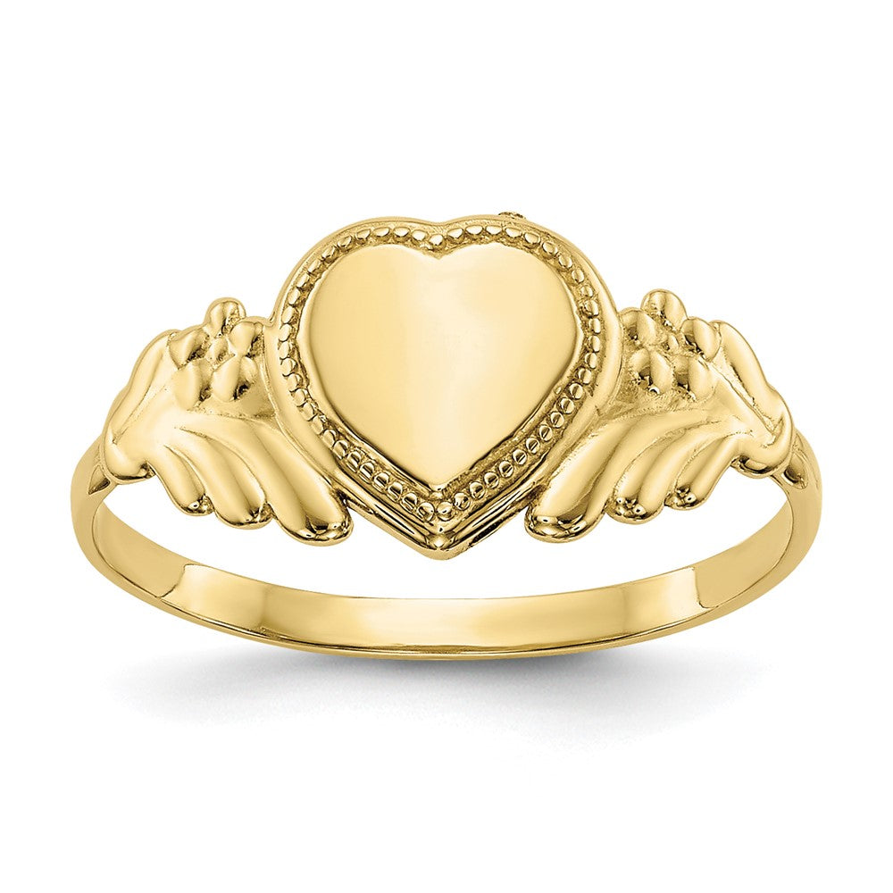 Quality Gold 10k Polished Heart Child's Ring Gold
