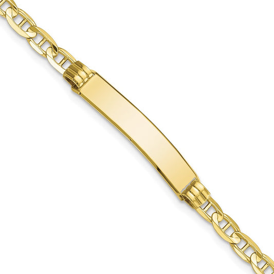 Quality Gold 10k Anchor Link ID Bracelet Gold     