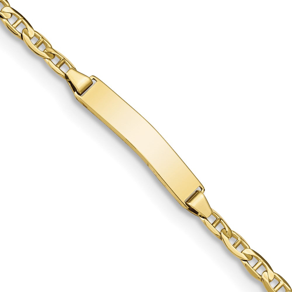 Quality Gold 10k Anchor Link ID Bracelet Gold     