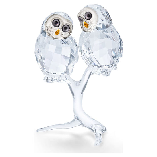 Swarovski Owl Couple CRYSTALS White