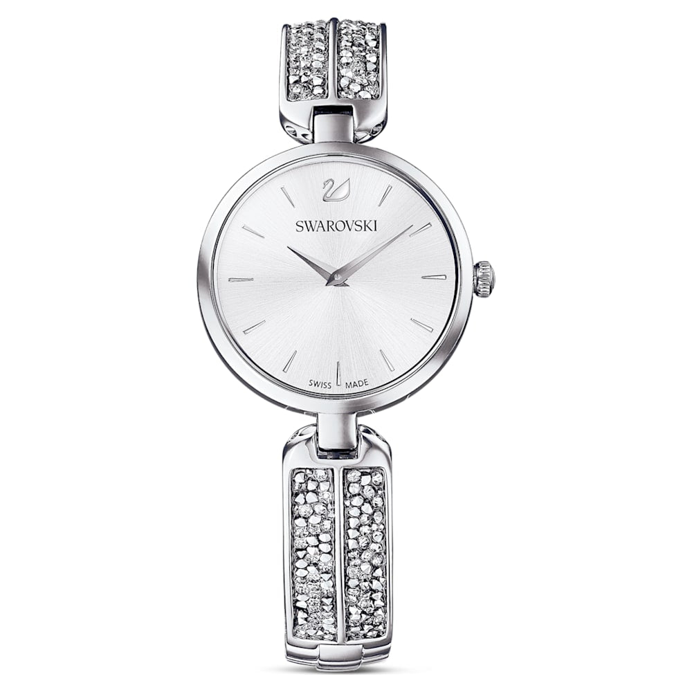 Dream Rock watch, Swiss Made, Metal bracelet, Silver tone, Stainless steel