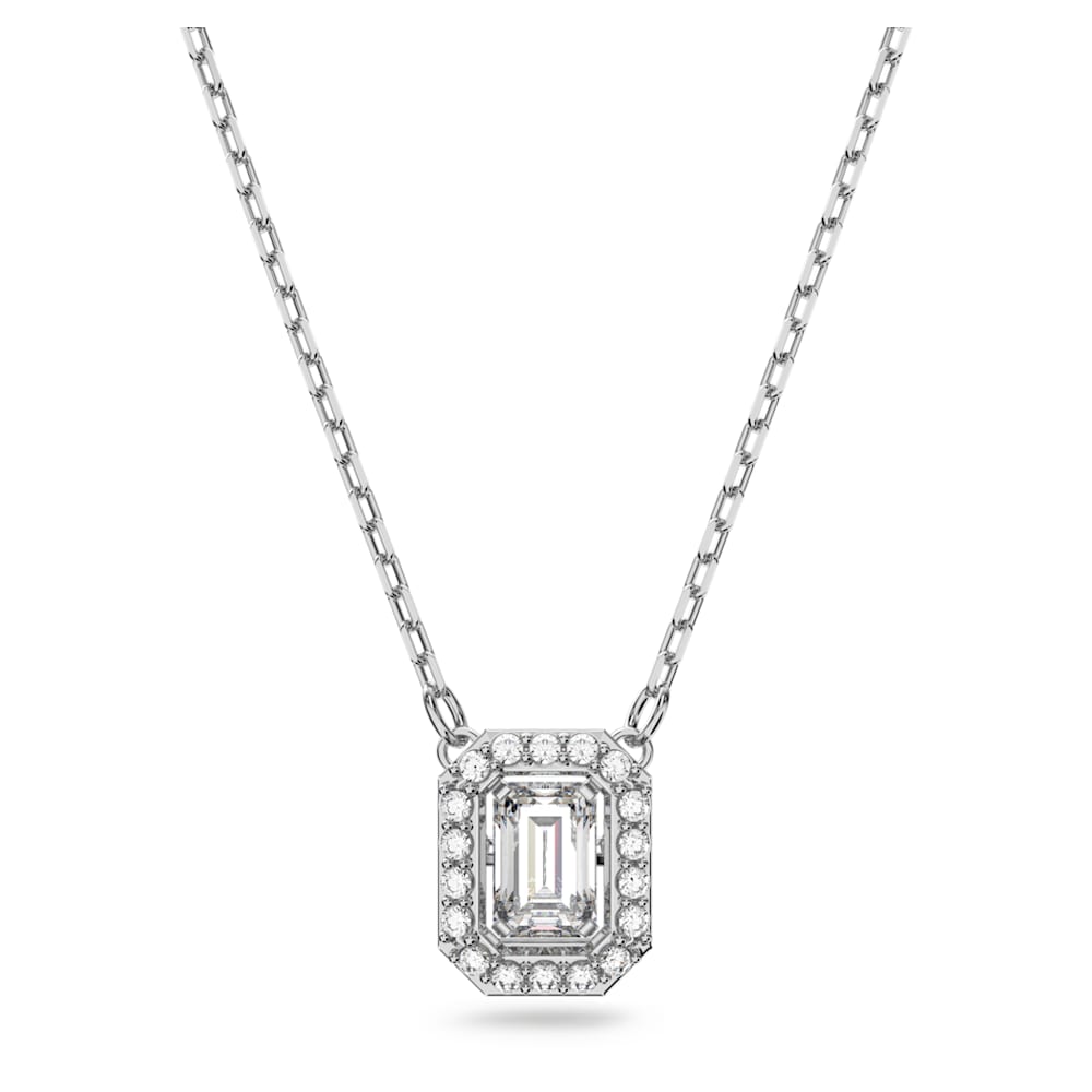 Load image into Gallery viewer, Millenia pendant, Octagon cut, White, Rhodium plated
