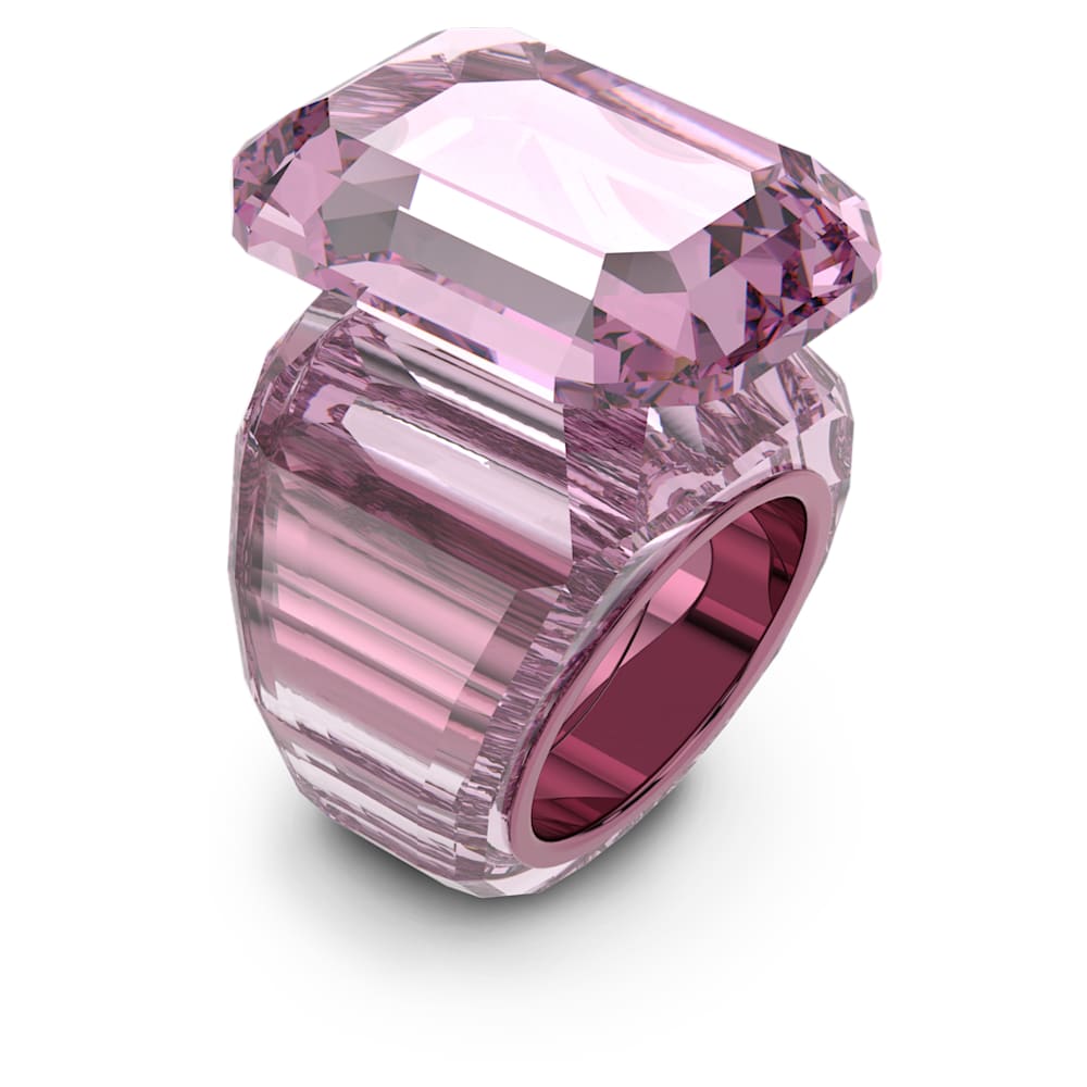 Lucent cocktail ring, Octagon cut, Pink Size 55