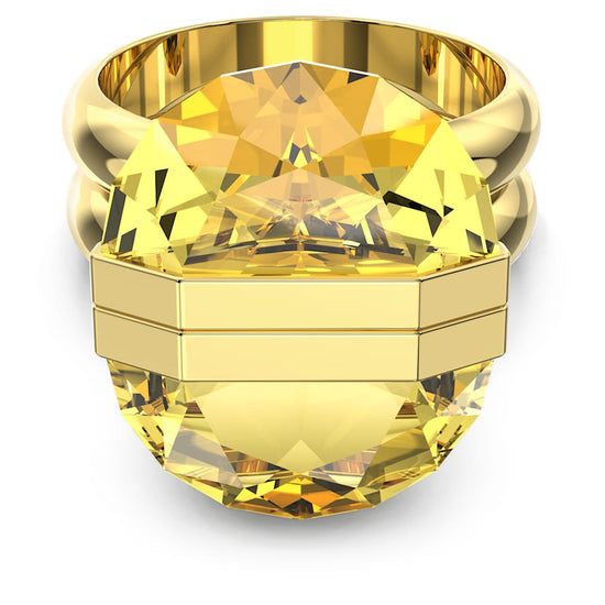 Load image into Gallery viewer, Lucent ring, Magnetic closure, Yellow, Gold-tone plated Size 55

