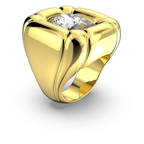 Swarovski Dulcis cocktail ring, Cushion cut, Gold tone, Gold-tone plated RINGS Gold tone