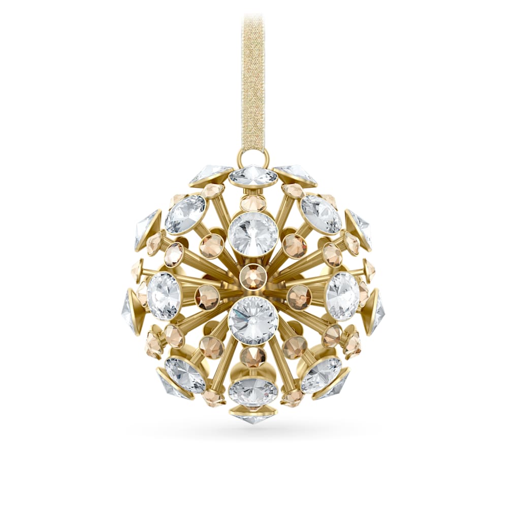 Swarovski Constella Ball Ornament, Large ORNAMENTS Gold tone