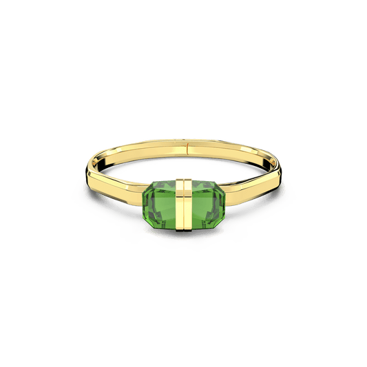 Lucent bangle, Magnetic closure, Green, Gold-tone finish