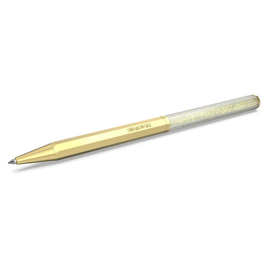 Crystalline ballpoint pen, Octagon shape, Gold tone, Gold-tone plated