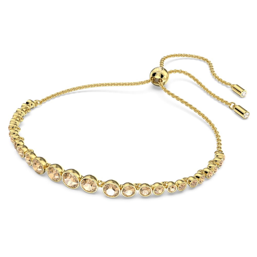 Load image into Gallery viewer, Emily bracelet, Mixed round cuts, Gold tone, Gold-tone plated
