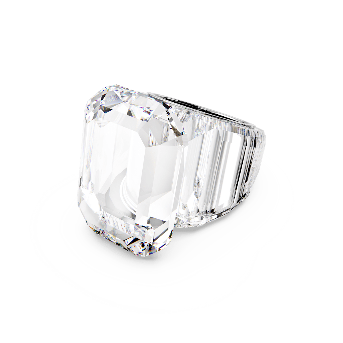 Lucent cocktail ring, Octagon cut, White