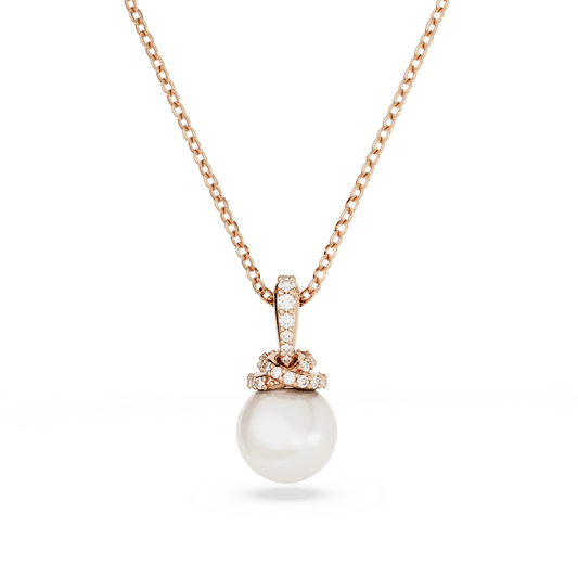 Originally pendant, White, Rose gold-tone plated