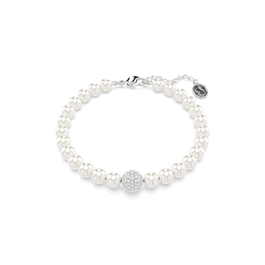 Swarovski Remix Collection strand, White, Rhodium plated