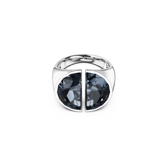 Lucent cocktail ring, Gray, Rhodium plated
