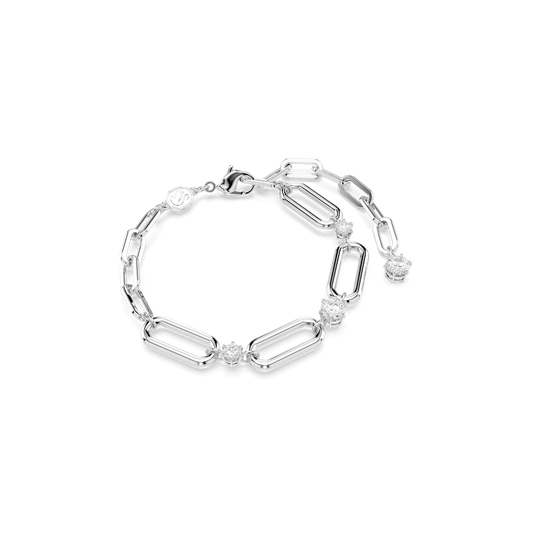 Constella bracelet, White, Rhodium plated