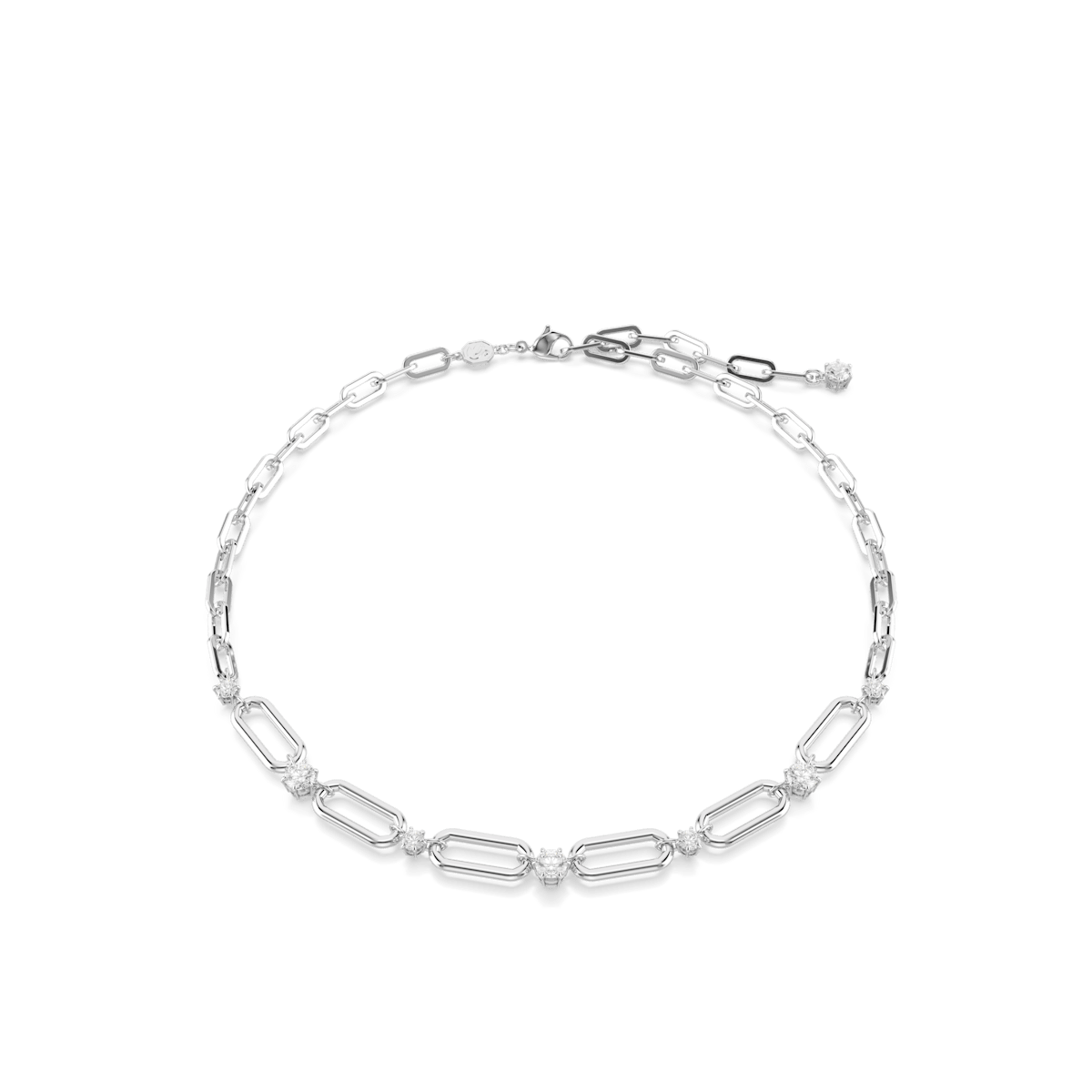 Constella necklace, White, Rhodium plated