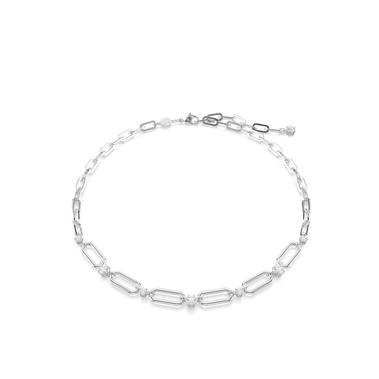 Constella necklace, White, Rhodium plated
