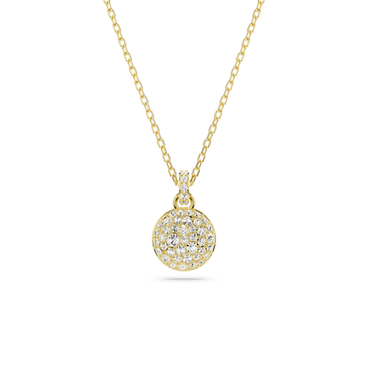 Meteora pendant, White, Gold-tone plated