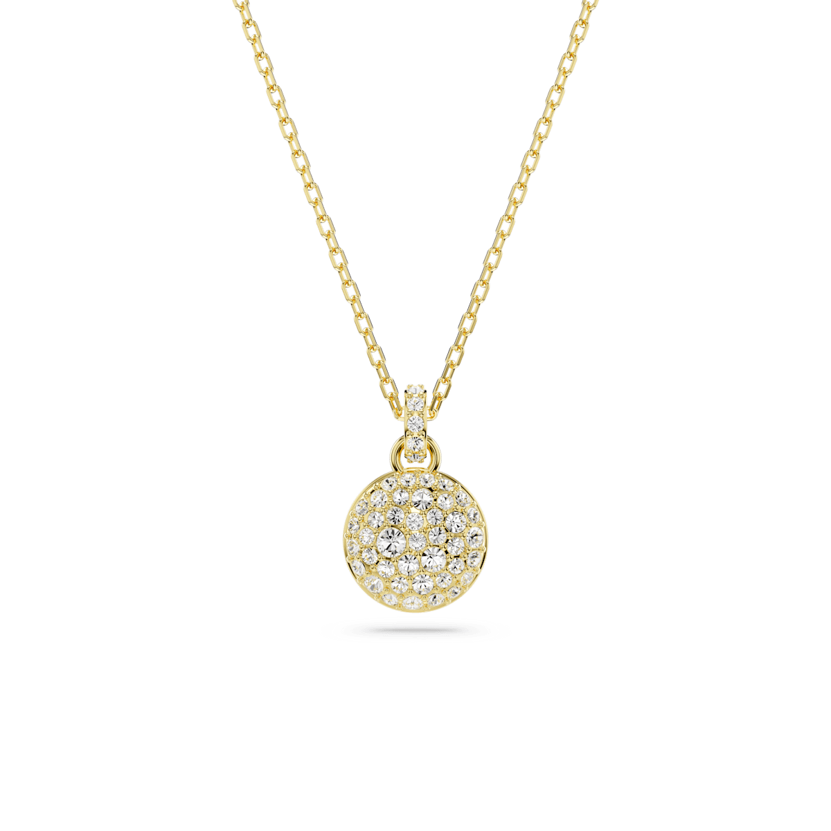 Meteora pendant, White, Gold-tone plated