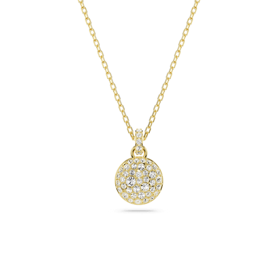 Meteora pendant, White, Gold-tone plated