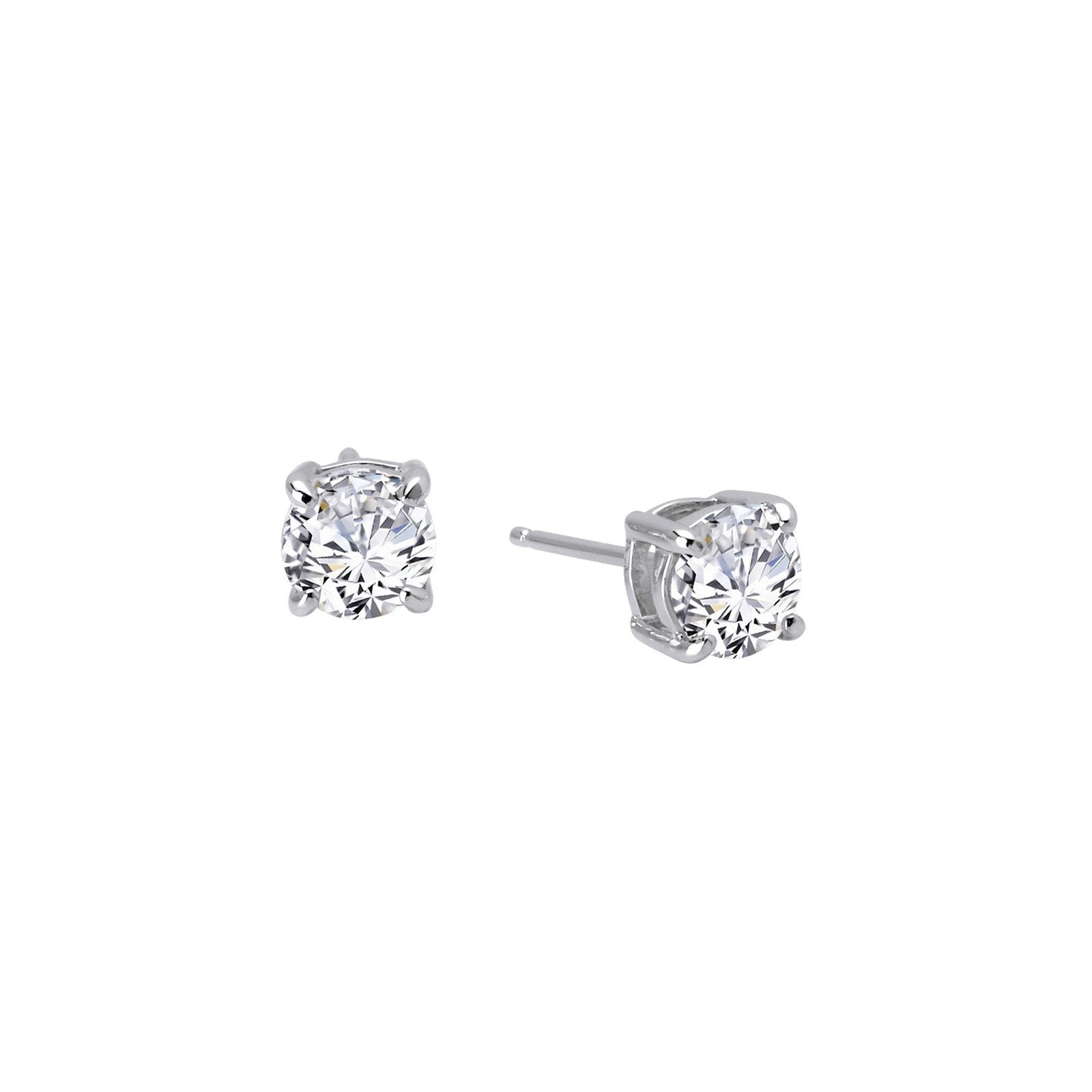 LaFonn Platinum Simulated Diamond  4.50mm Round, Approx. 0.36 CTW EARRINGS 0.72 CTW Stud Earrings