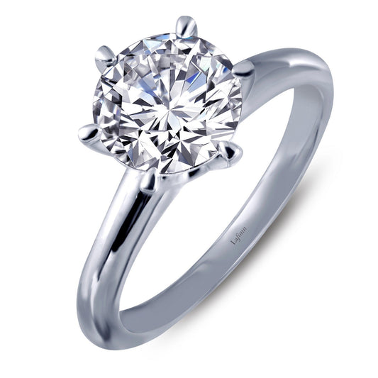 Lafonn 1.28 CTW Solitaire Ring Simulated Diamond RINGS Size 10 Platinum 1.28 CTS 