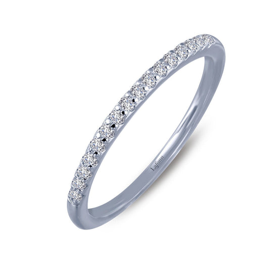 Load image into Gallery viewer, LaFonn Platinum Simulated Diamond N/A RINGS 0.21 CTW Half-Eternity Band
