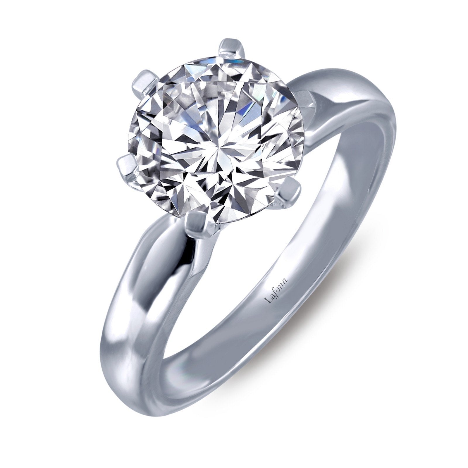 Lafonn 2.04 CTW Solitaire Ring Simulated Diamond RINGS Size 5 Platinum 2.04 CTS 