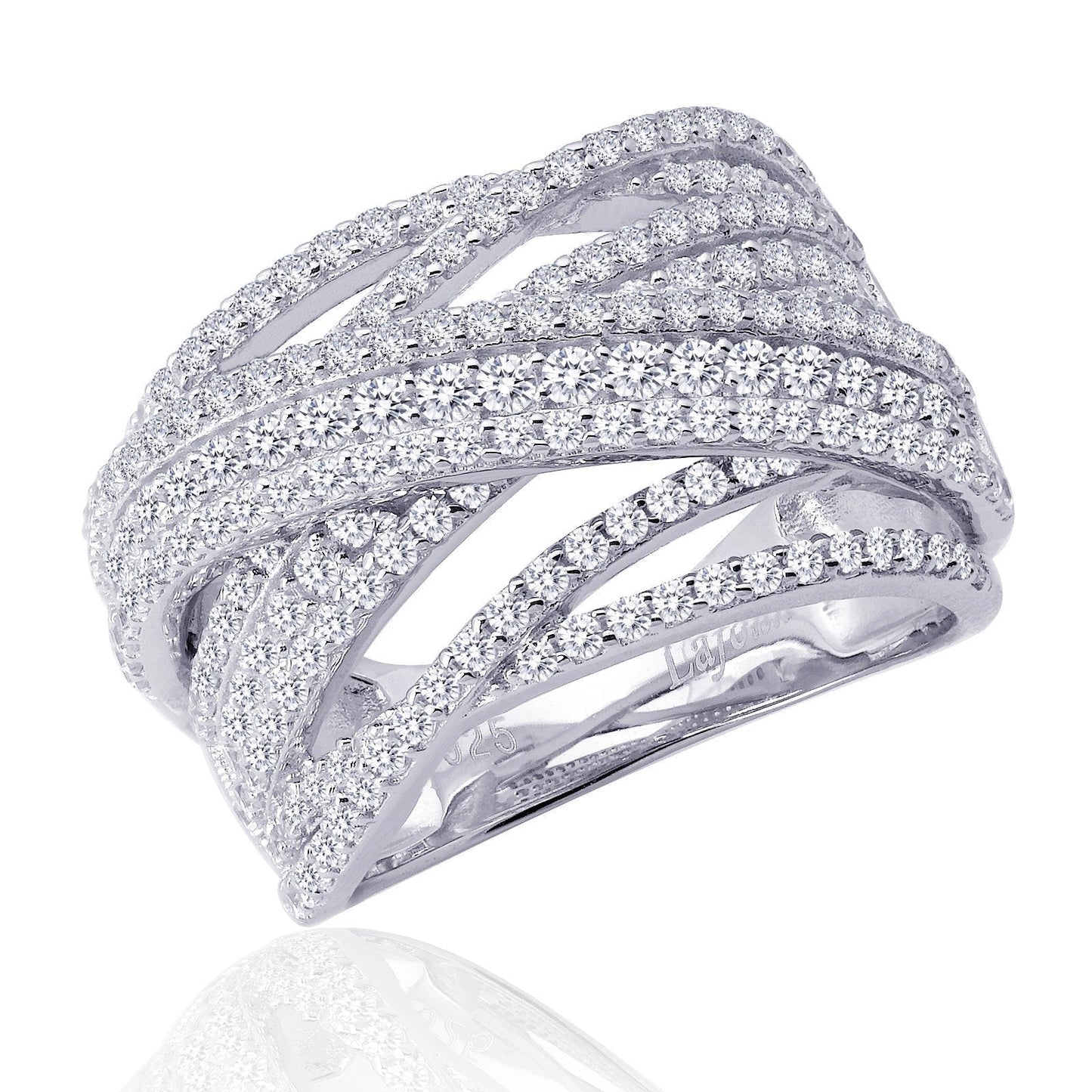 Load image into Gallery viewer, LaFonn Platinum Simulated Diamond N/A RINGS Pave Glam Anniversary Band
