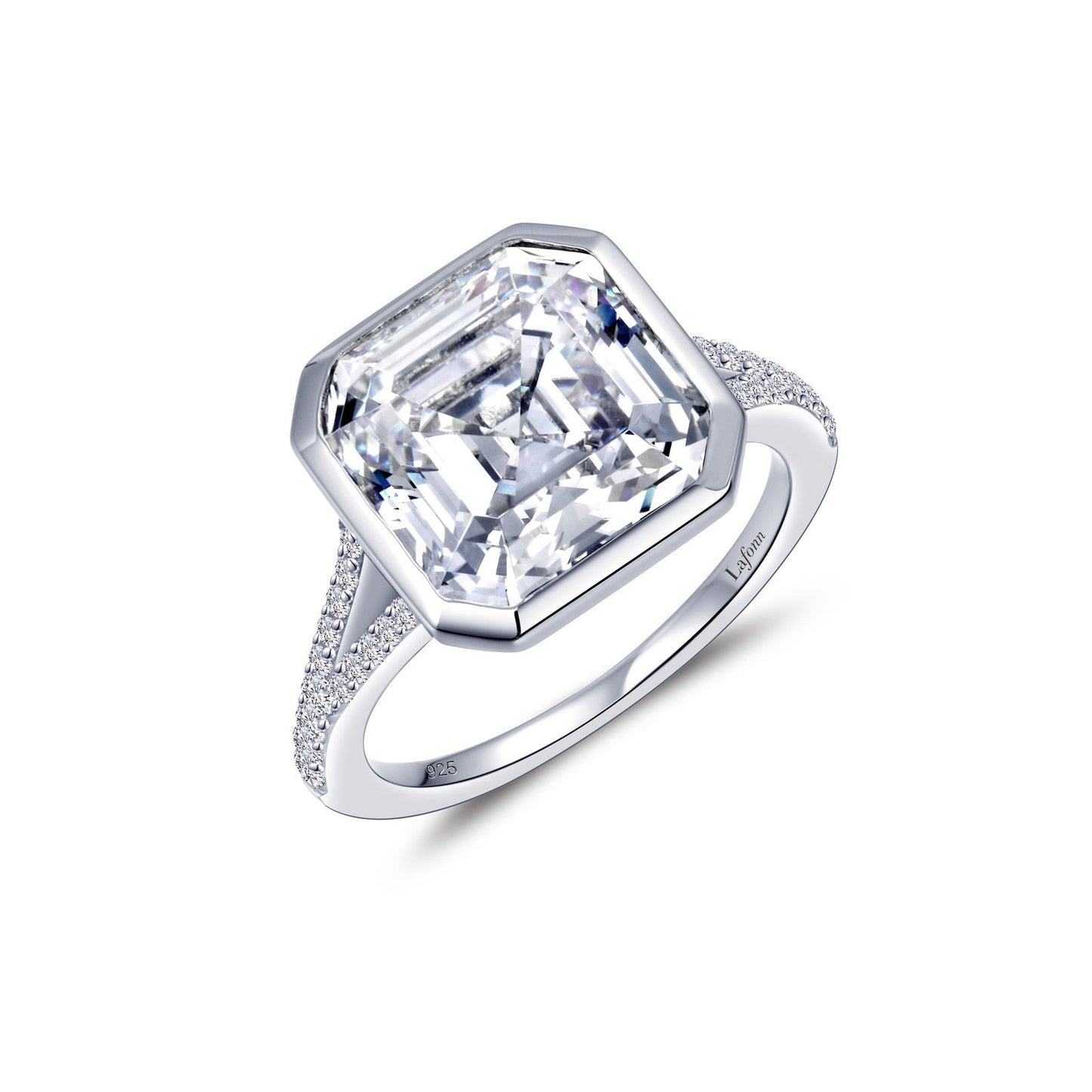 Lafonn Stunning Engagement Ring Simulated Diamond RINGS Size 7 Platinum 8.1 CTS 