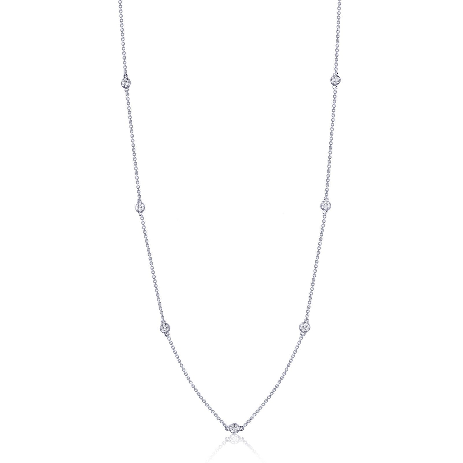 LaFonn Platinum Simulated Diamond N/A NECKLACES Diamond Dot Necklace