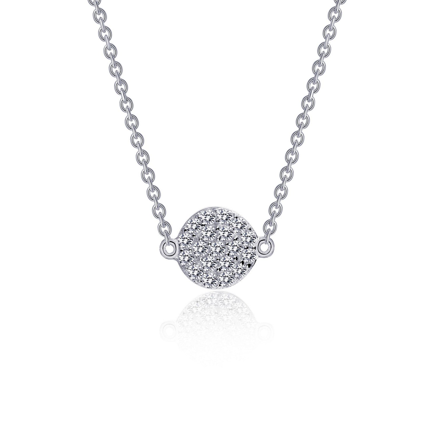 LaFonn Platinum Simulated Diamond N/A NECKLACES Pave Cluster Necklace