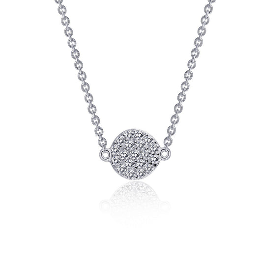 LaFonn Platinum Simulated Diamond N/A NECKLACES Pave Cluster Necklace