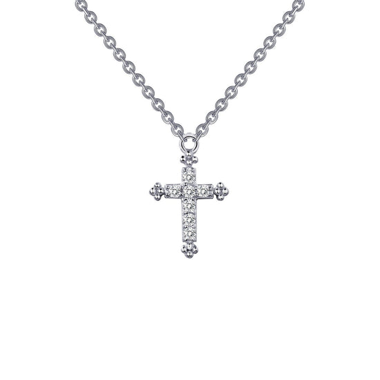 Load image into Gallery viewer, Lafonn 0.07 CTW Cross Necklace Simulated Diamond NECKLACES Platinum 0.07 CTS 
