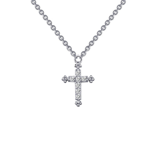 Load image into Gallery viewer, LaFonn Platinum Simulated Diamond N/A NECKLACES 0.07 CTW Cross Necklace
