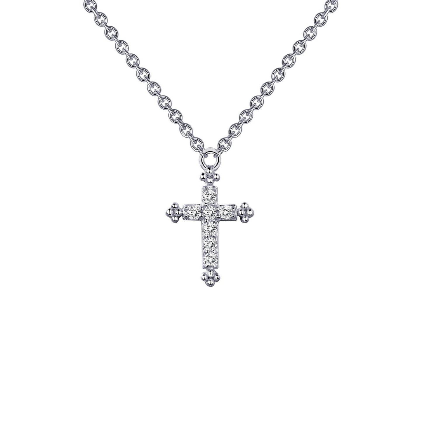 Lafonn 0.07 CTW Cross Necklace 7 Stone Count 9N023CLP18