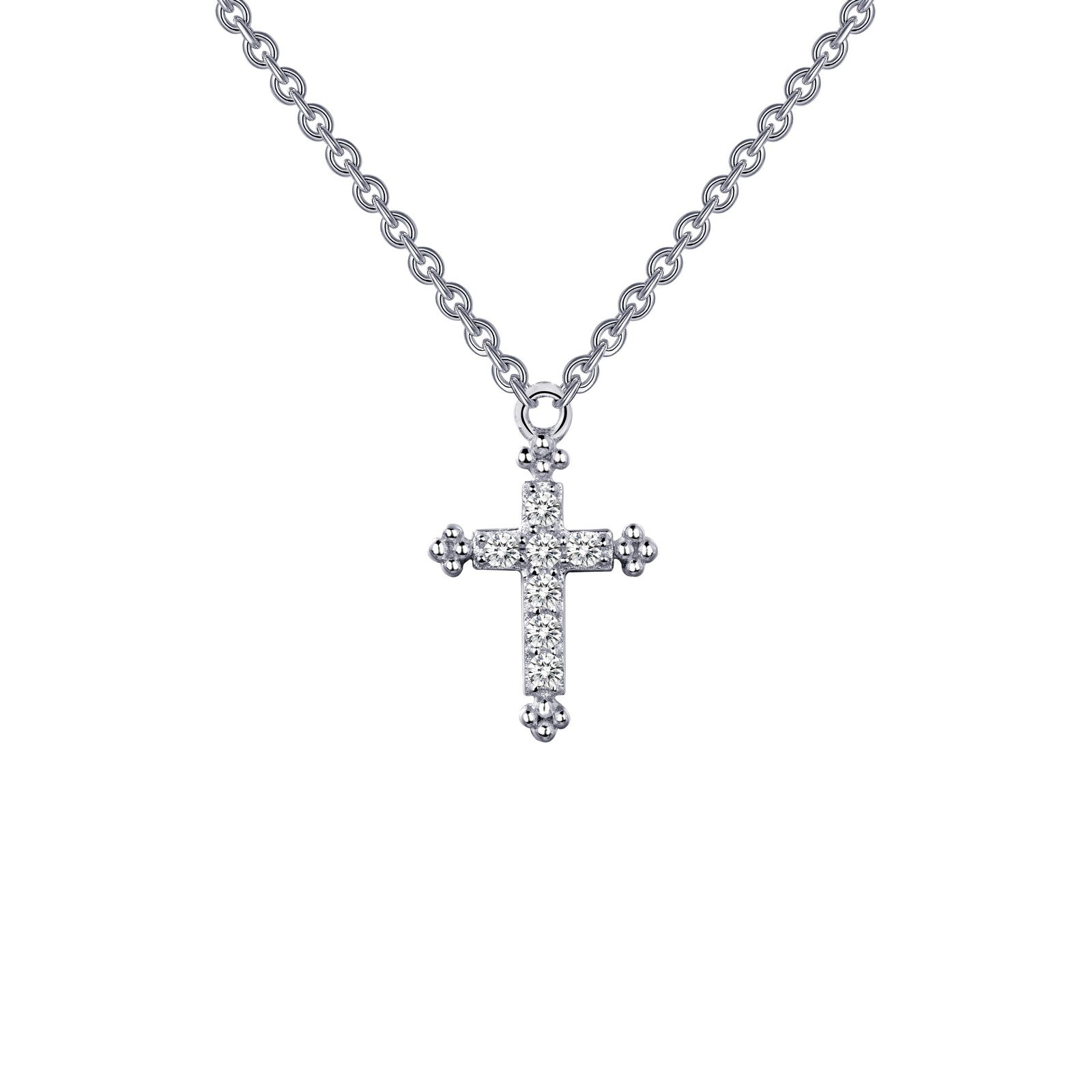 Lafonn 0.07 CTW Cross Necklace 7 Stone Count 9N023CLP18