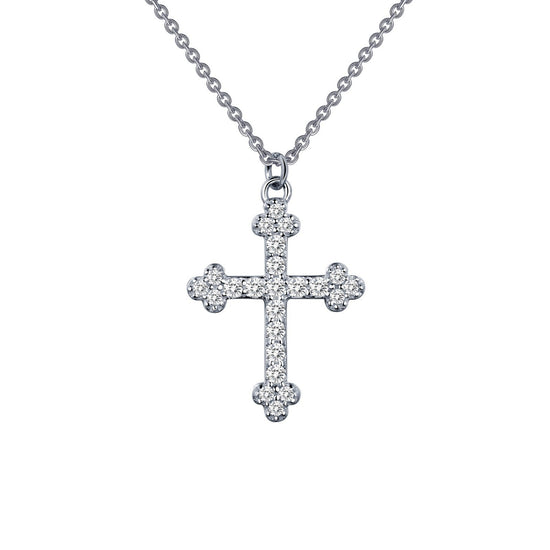 Load image into Gallery viewer, Lafonn 0.35 CTW Cross Necklace Simulated Diamond NECKLACES Platinum 0.35 CTS 
