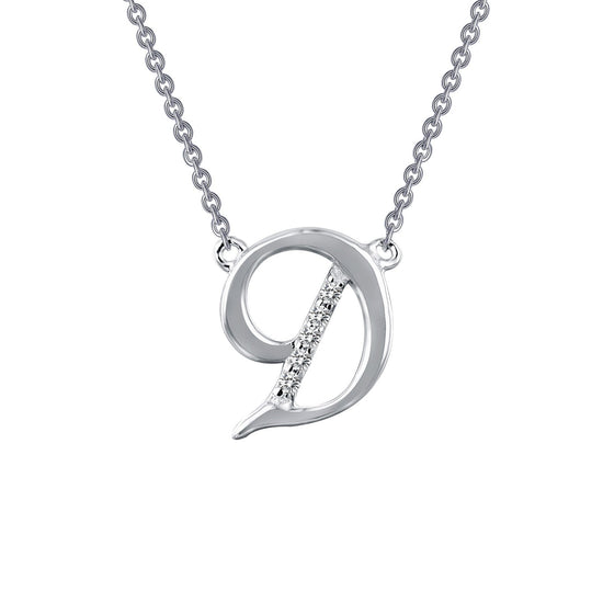 Load image into Gallery viewer, Lafonn Letter D Pendant Necklace 5 Stone Count 9N063CLP18
