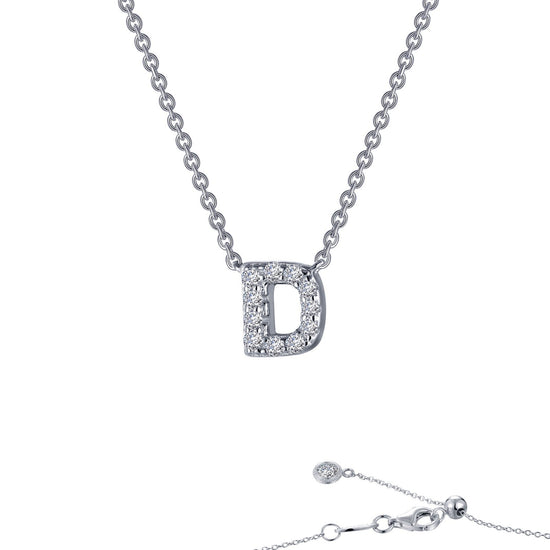 Load image into Gallery viewer, Lafonn Letter D Pendant Necklace 12 Stone Count 9N084CLP20
