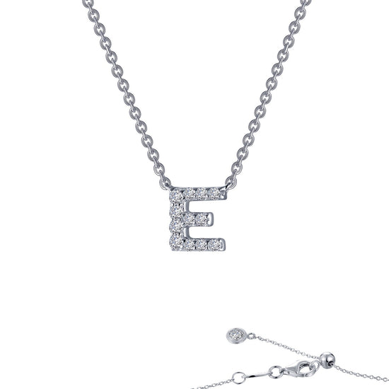 Load image into Gallery viewer, Lafonn Letter E Pendant Necklace 12 Stone Count 9N085CLP20
