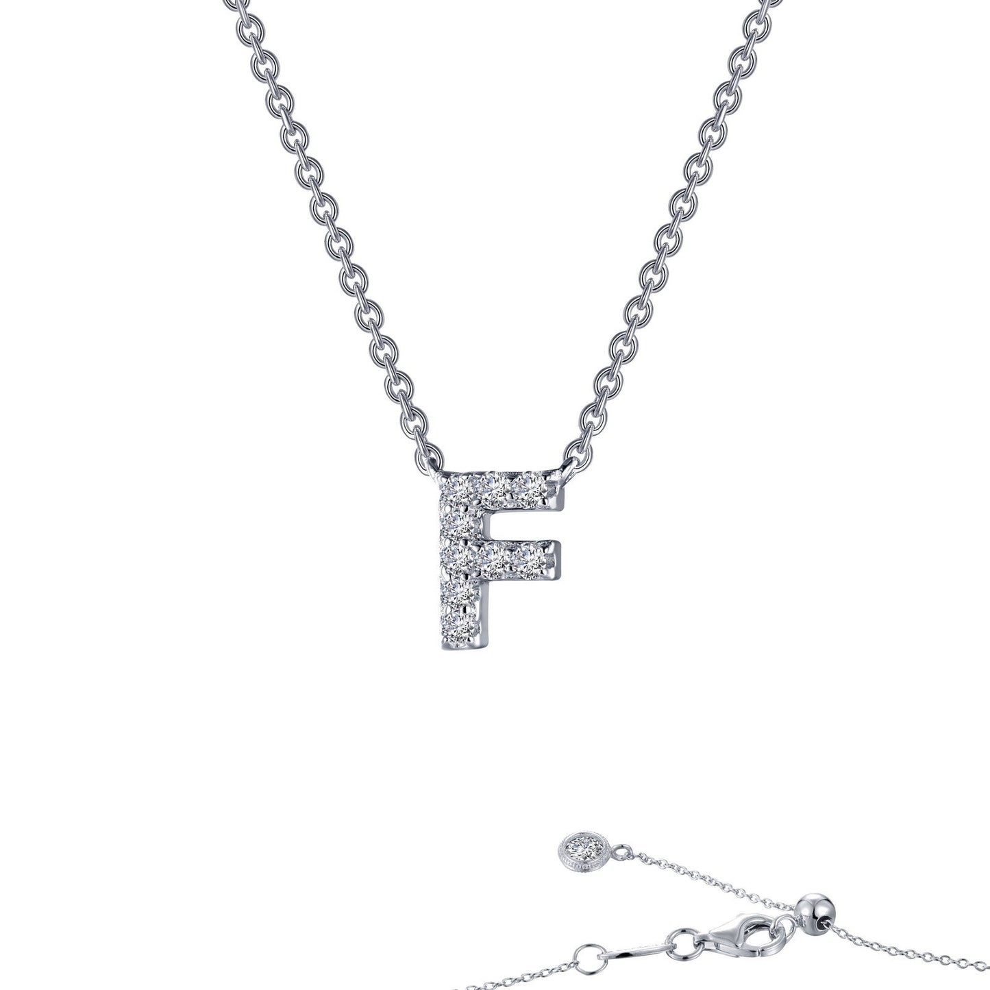 Lafonn Letter F Pendant Necklace 10 Stone Count 9N086CLP20