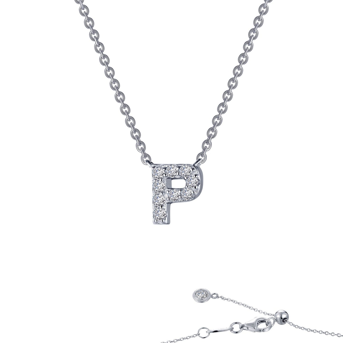 Load image into Gallery viewer, Lafonn Letter P Pendant Necklace 10 Stone Count 9N096CLP20
