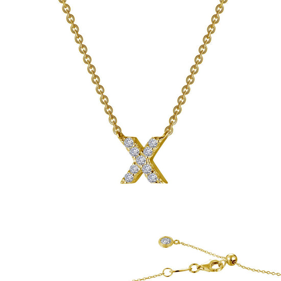 Letter X Pendant Necklace