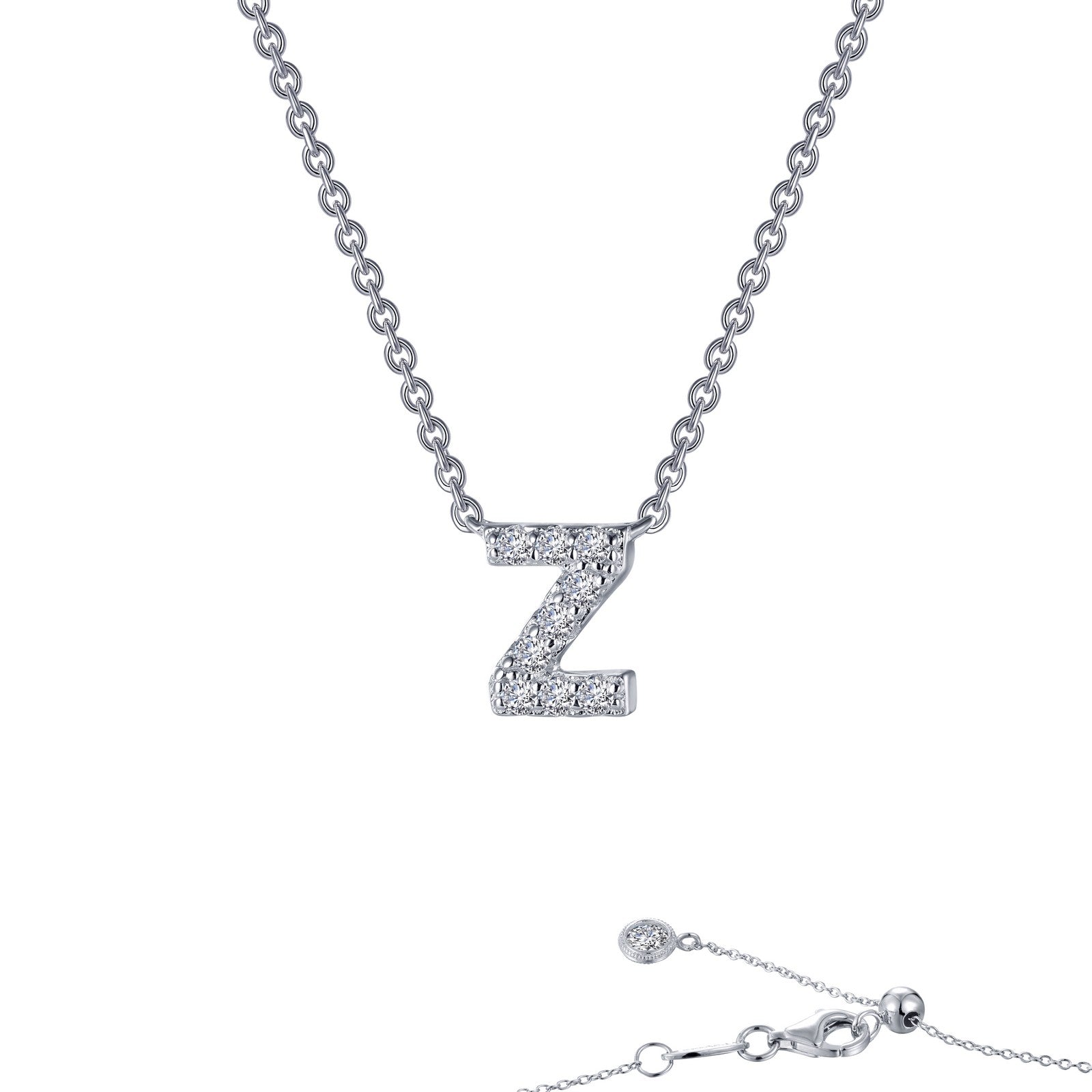 Lafonn Letter Z Pendant Necklace 10 Stone Count 9N106CLP20