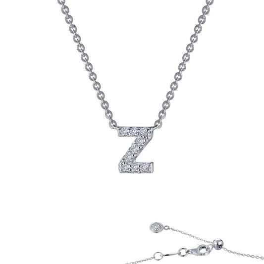 Lafonn Letter Z Pendant Necklace 10 Stone Count 9N106CLP20